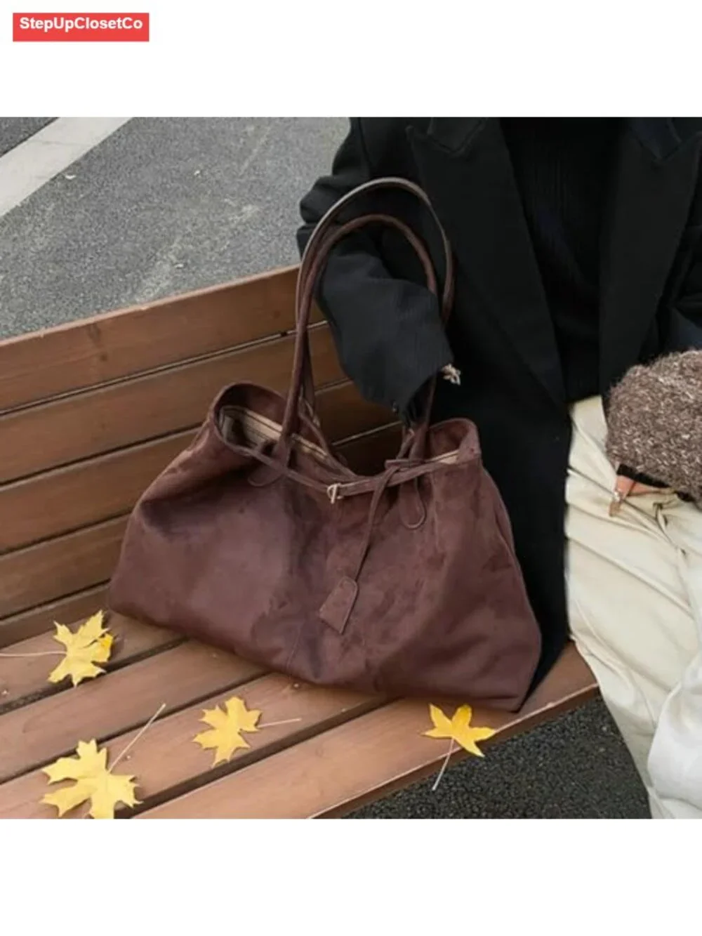 Oversized Suede Slouchy Hobo Bag Tote Purse Shoulder Satchel Handbag Women